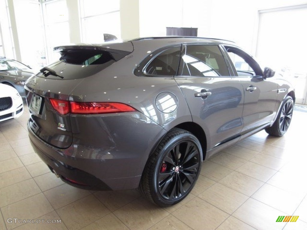 2017 F-PACE 35t AWD S - Tempest Grey / Jet photo #6