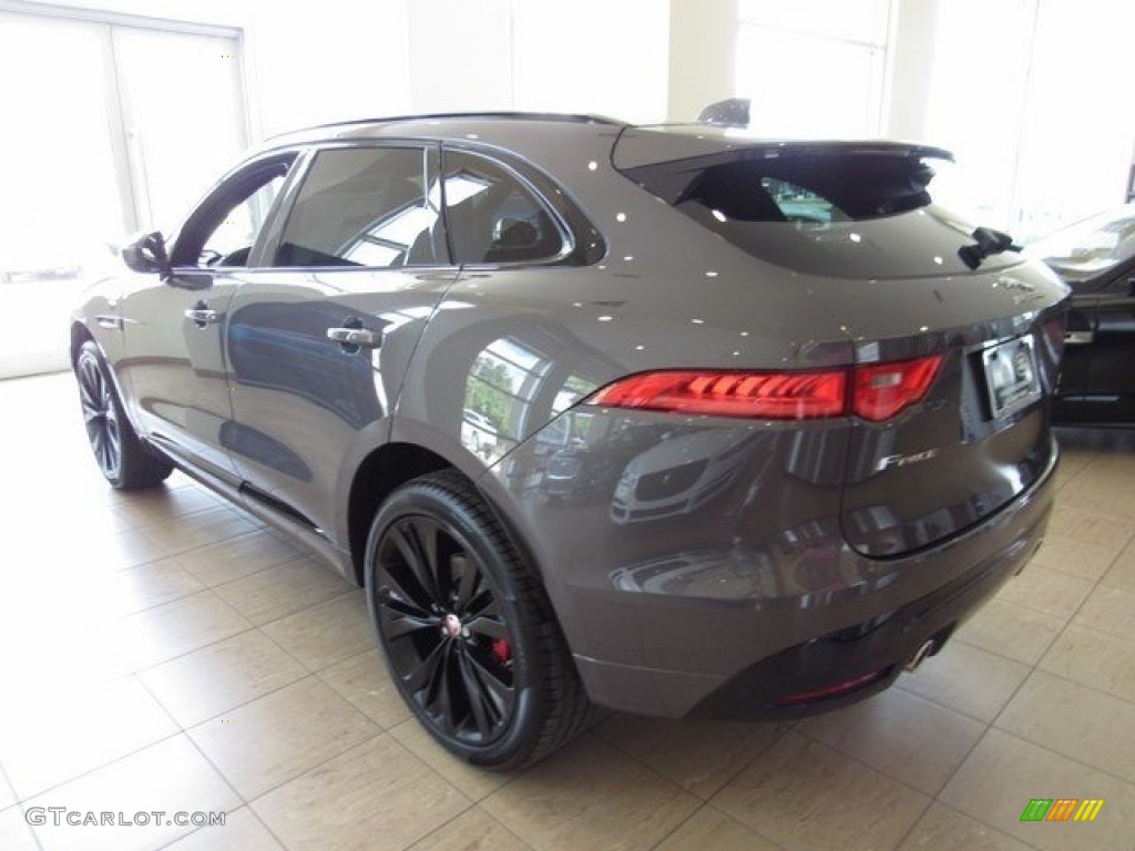 2017 F-PACE 35t AWD S - Tempest Grey / Jet photo #8