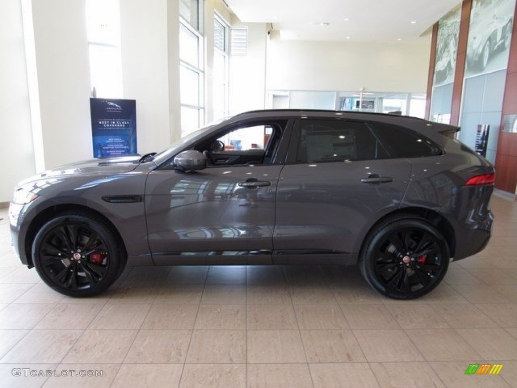 2017 F-PACE 35t AWD S - Tempest Grey / Jet photo #9