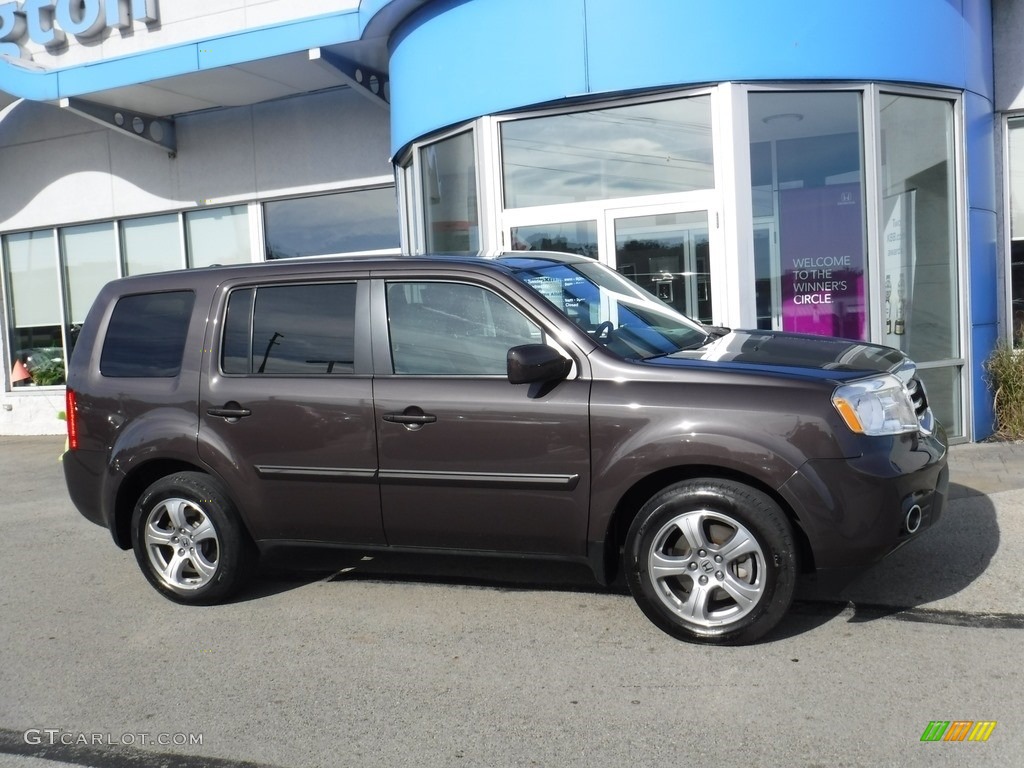 2013 Pilot EX-L 4WD - Dark Amber Metallic / Beige photo #2