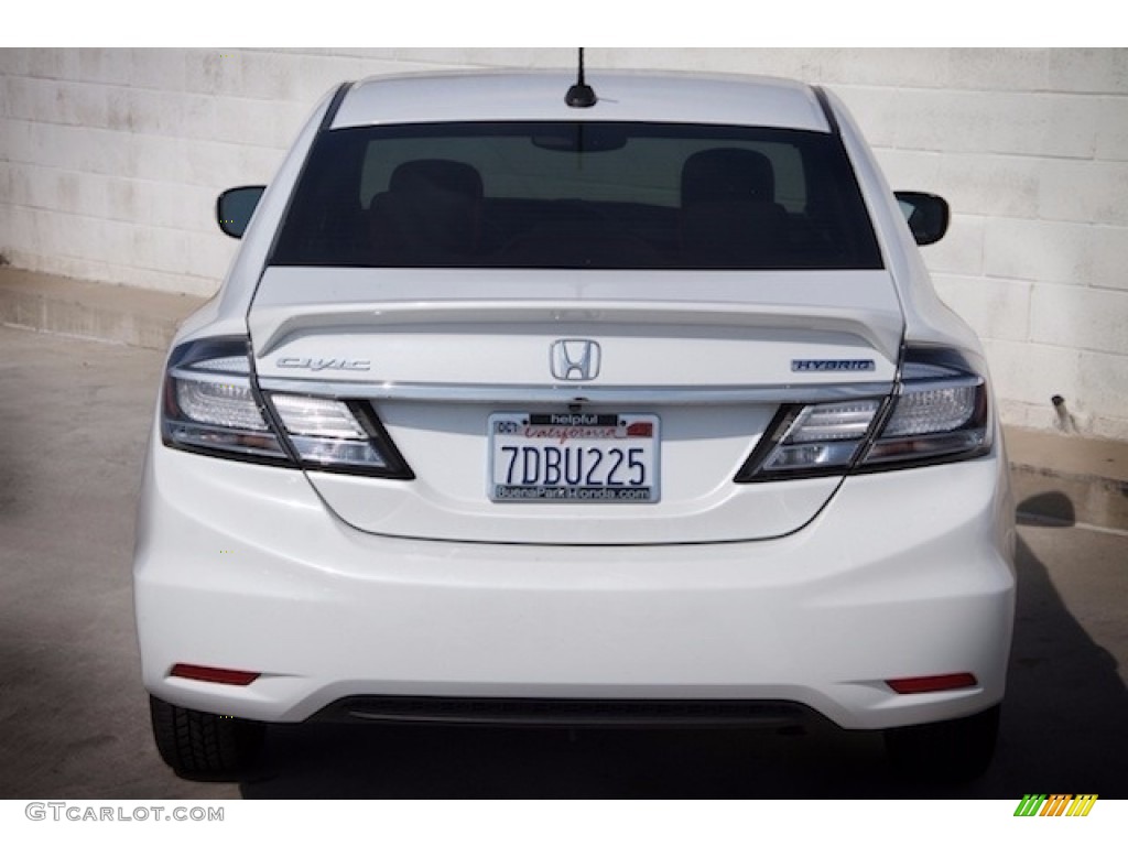 2013 Civic Hybrid Sedan - White Orchid Pearl / Gray photo #9