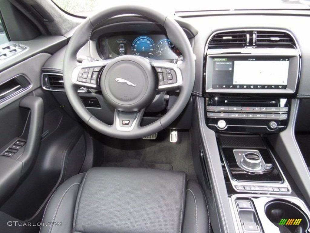 2017 Jaguar F-PACE 35t AWD S S Jet/Jet Dashboard Photo #116393438
