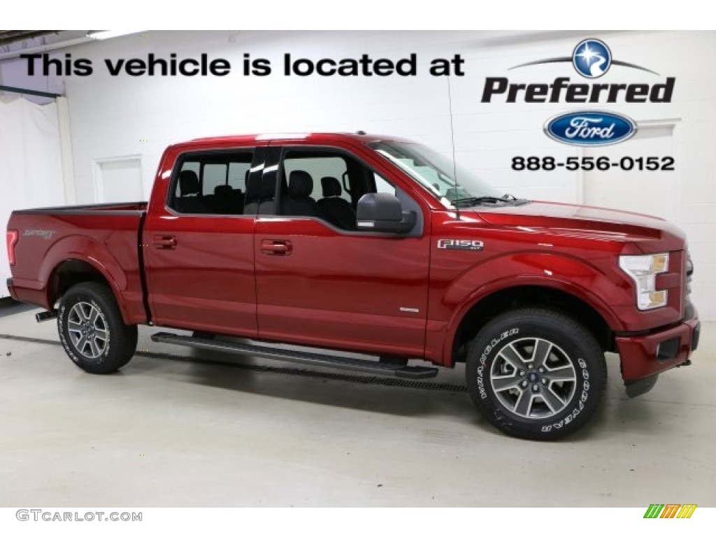 2016 F150 XLT SuperCrew 4x4 - Ruby Red / Black photo #1