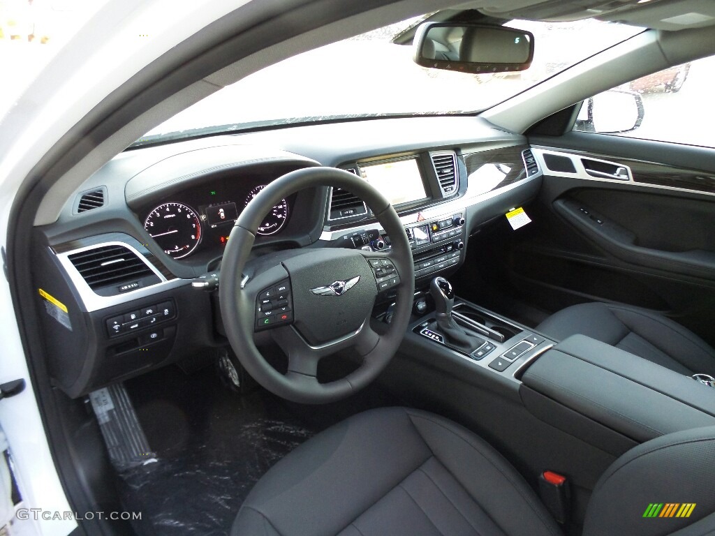 Black Monotone Interior 2017 Hyundai Genesis G80 AWD Photo #116396585