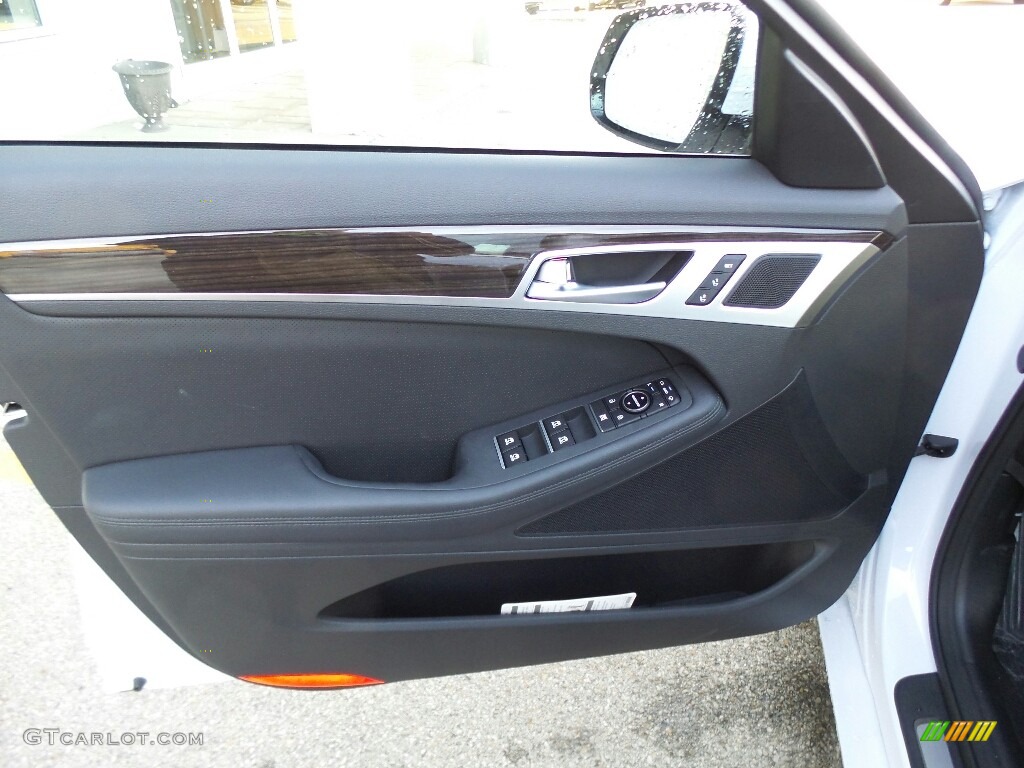 2017 Hyundai Genesis G80 AWD Black Monotone Door Panel Photo #116396687