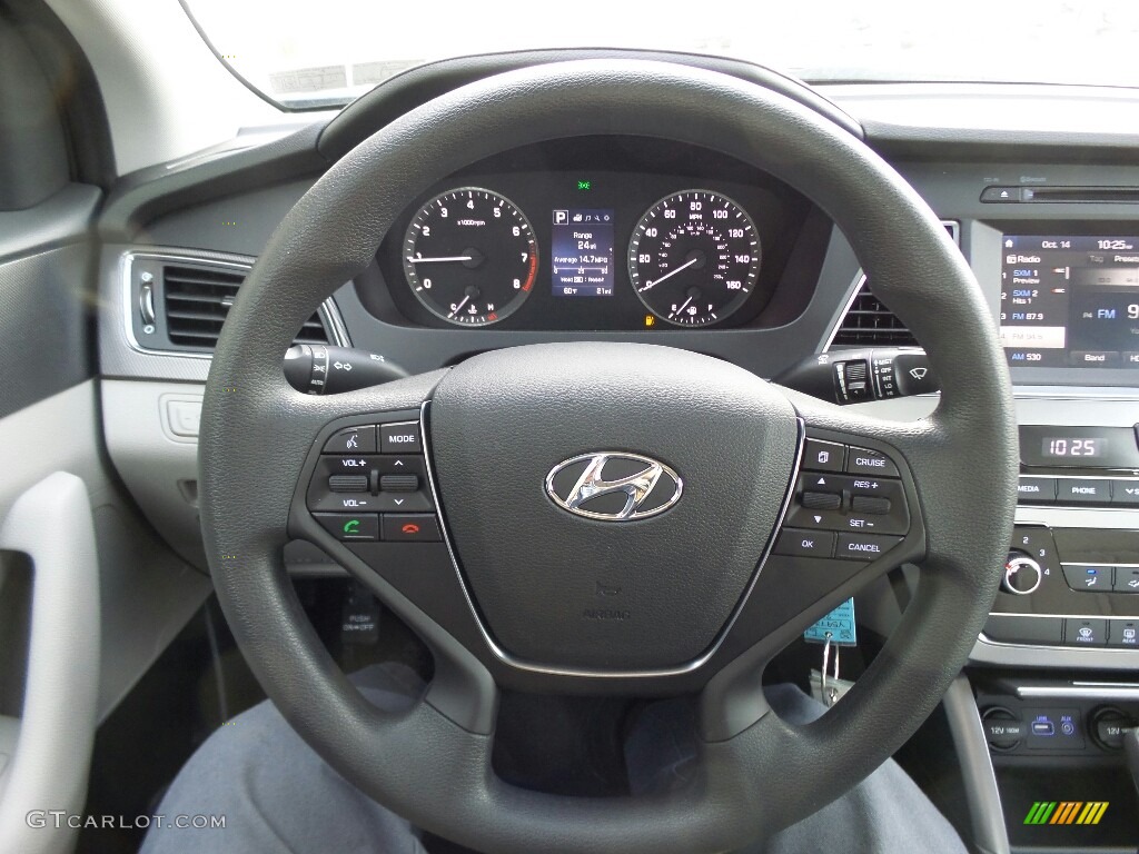 2017 Hyundai Sonata Sport Gray Steering Wheel Photo #116397449