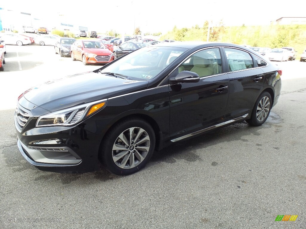 2017 Sonata Sport - Phantom Black / Beige photo #5