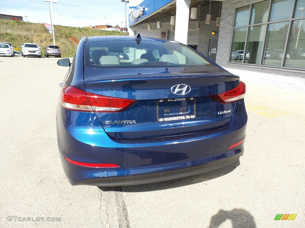 2017 Elantra Limited - Lakeside Blue / Gray photo #7