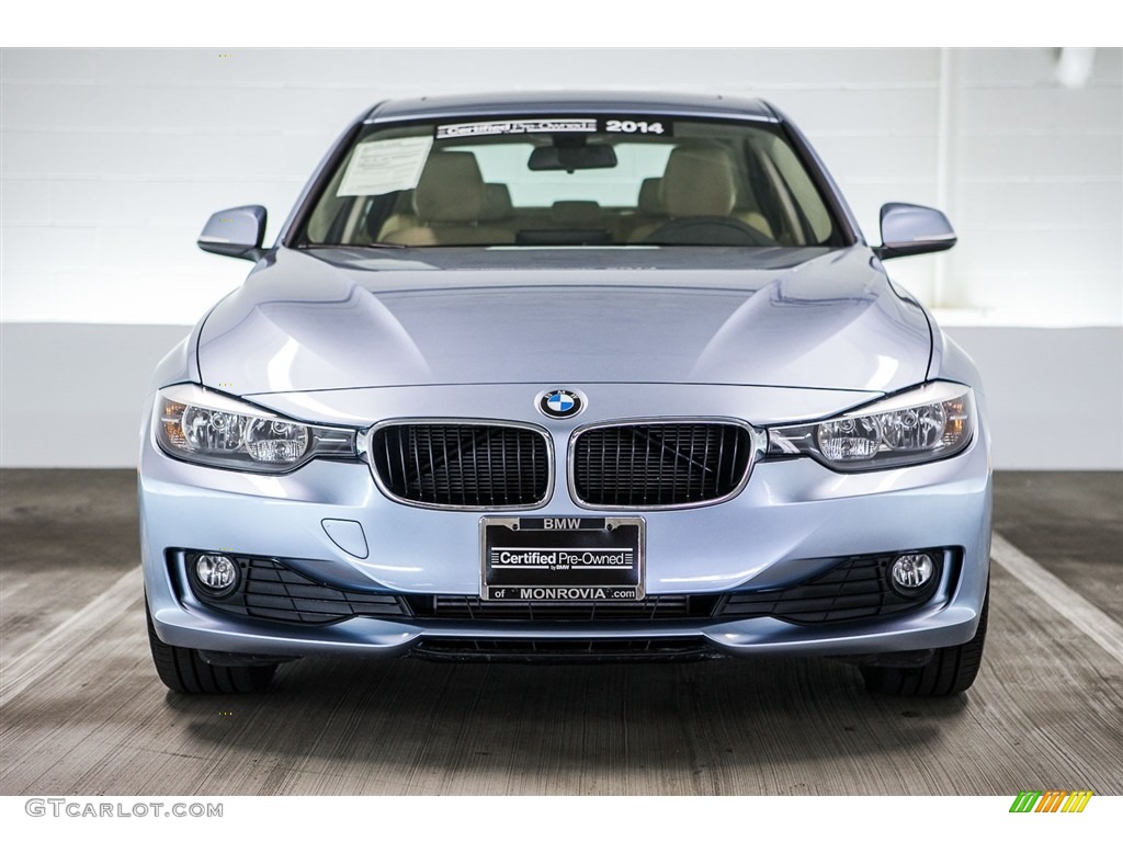 2014 3 Series 320i Sedan - Liquid Blue Metallic / Venetian Beige photo #2