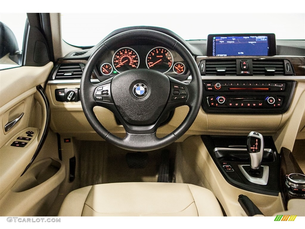 2014 3 Series 320i Sedan - Liquid Blue Metallic / Venetian Beige photo #4