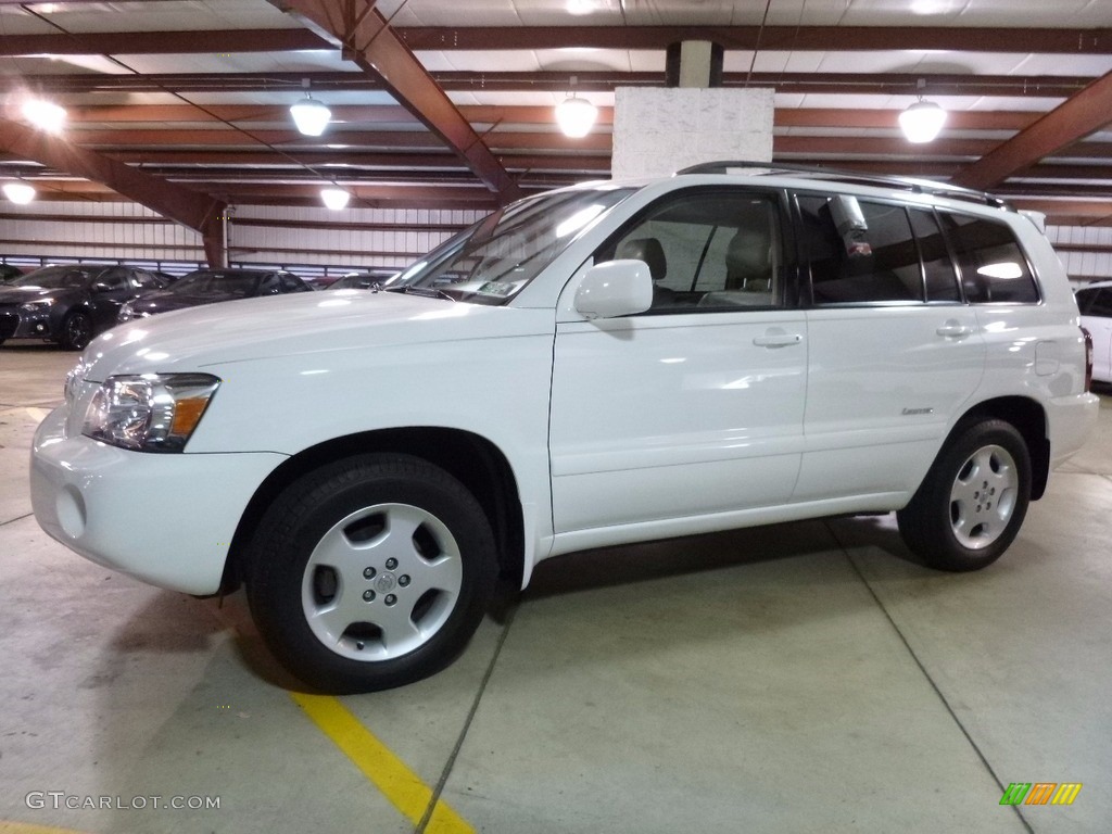 2006 Highlander Limited 4WD - Super White / Ivory Beige photo #3