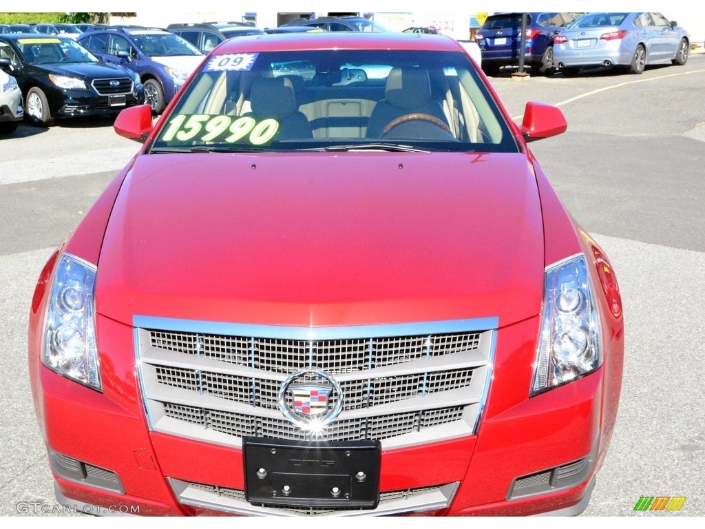 2009 CTS 4 AWD Sedan - Crystal Red / Cashmere/Cocoa photo #2