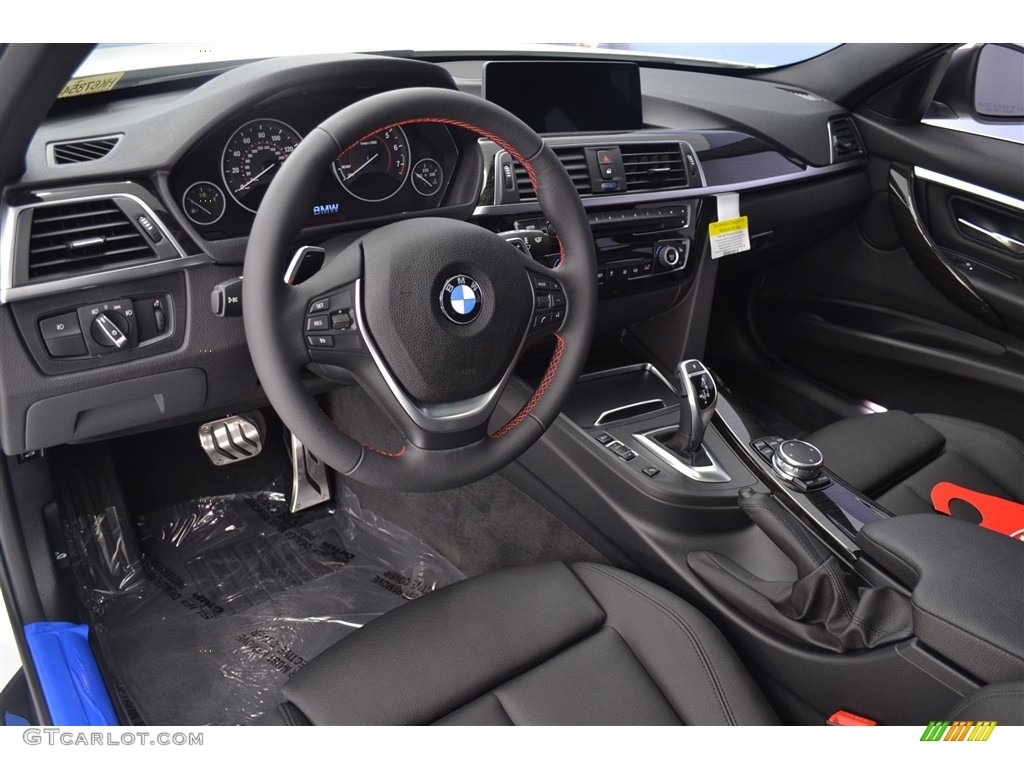 Black Interior 2017 BMW 3 Series 330i xDrive Sports Wagon Photo #116407529