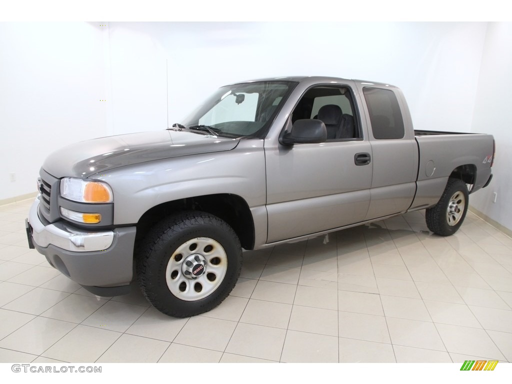 2007 Sierra 1500 Classic SLE Extended Cab 4x4 - Steel Gray Metallic / Dark Pewter photo #3