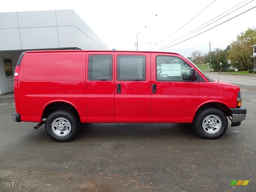 Red Hot 2017 Chevrolet Express 3500 Cargo WT Exterior Photo #116419499