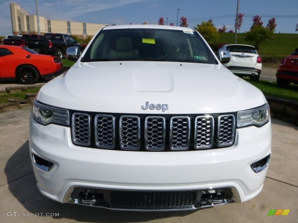 2017 Grand Cherokee Overland 4x4 - Bright White / Brown/Light Frost Beige photo #11
