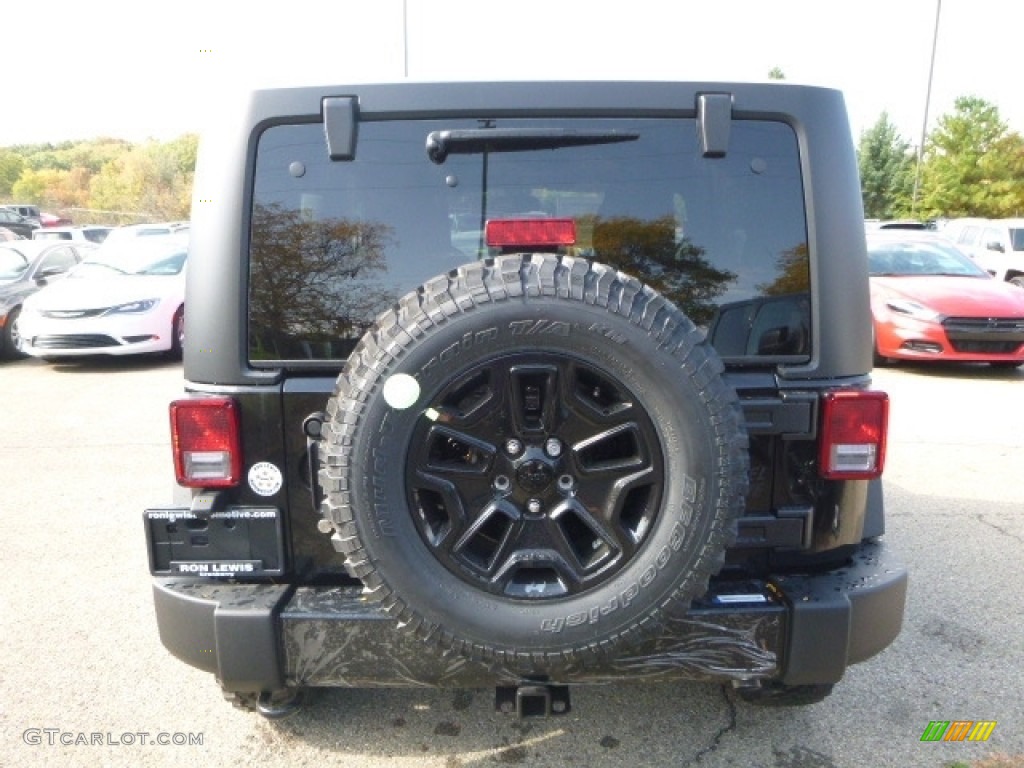 2017 Wrangler Willys Wheeler 4x4 - Black / Black photo #5