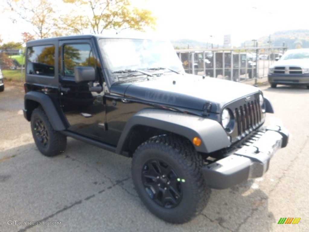 2017 Wrangler Willys Wheeler 4x4 - Black / Black photo #11