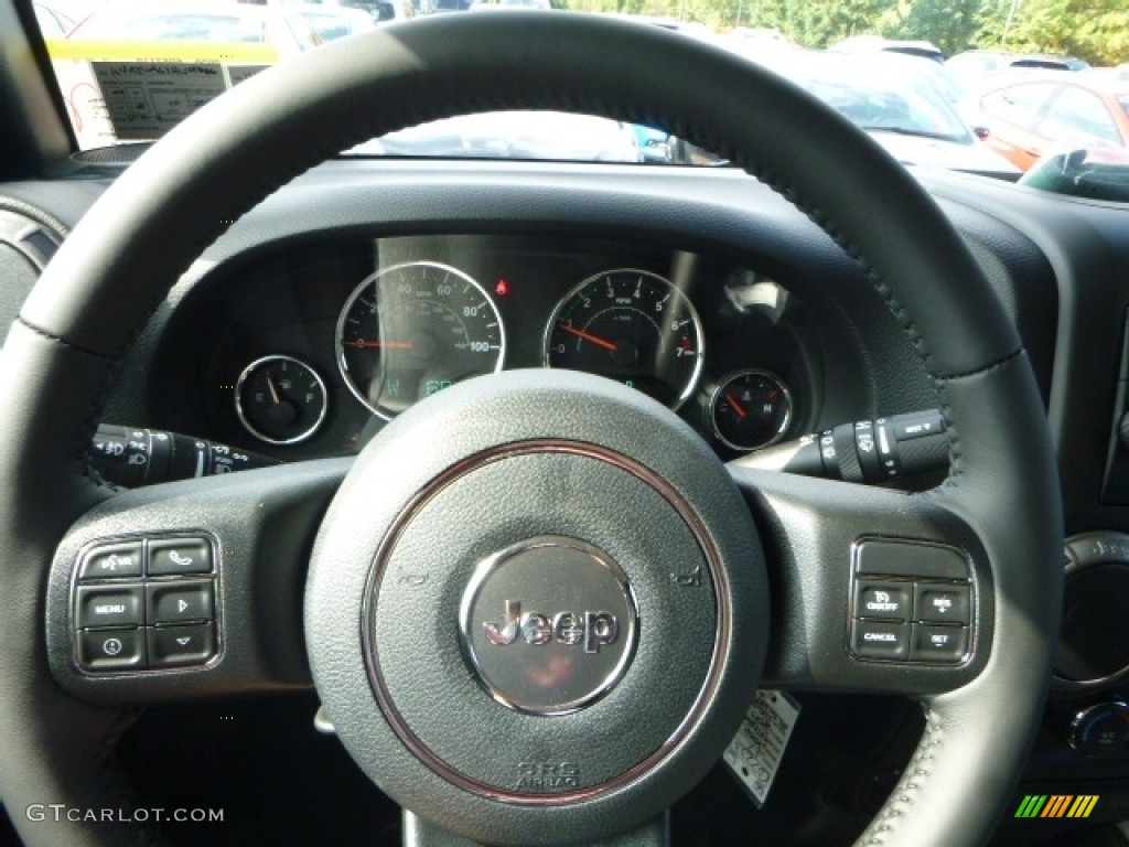 2017 Wrangler Willys Wheeler 4x4 - Black / Black photo #16