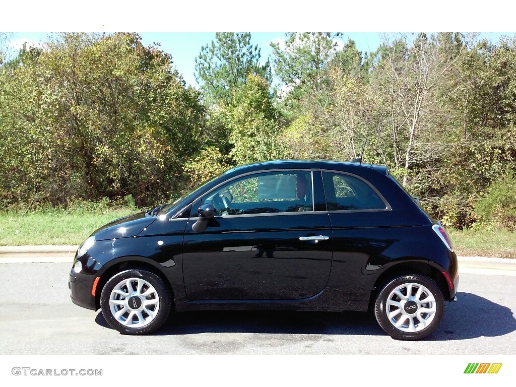 Nero Puro (Straight Black) 2017 Fiat 500 Pop Exterior Photo #116423504