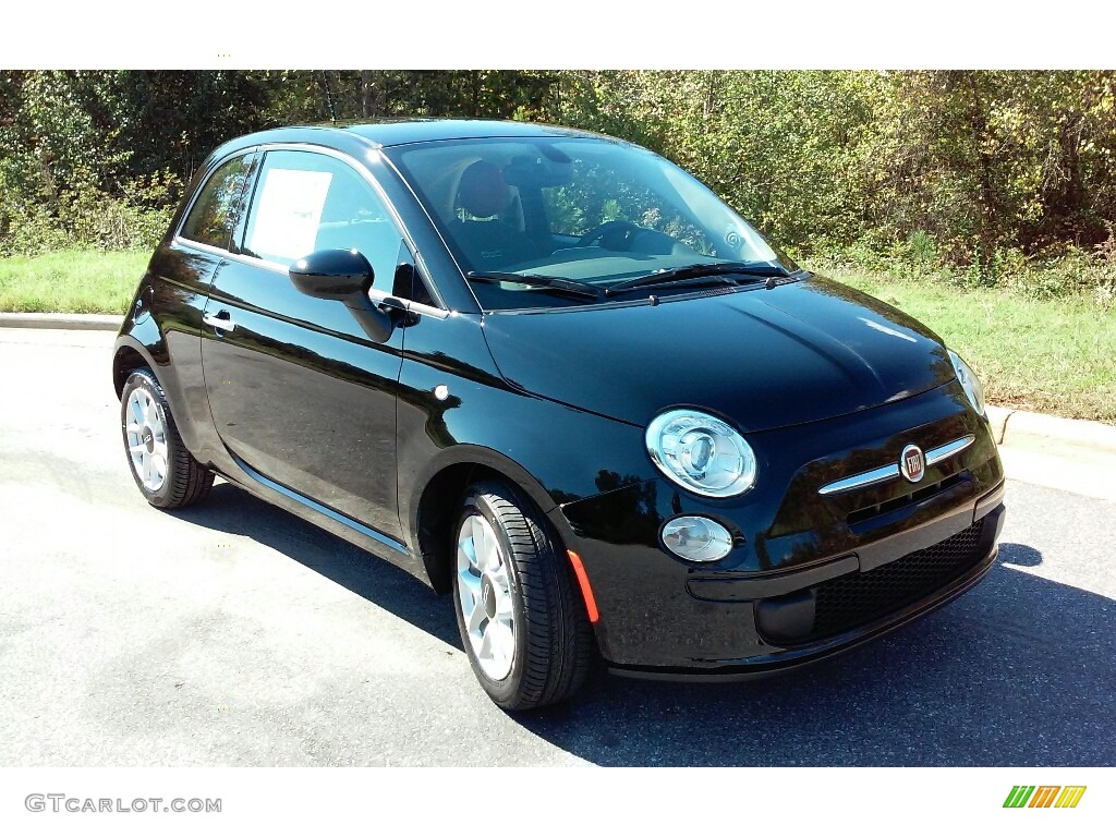 Nero Puro (Straight Black) 2017 Fiat 500 Pop Exterior Photo #116423595