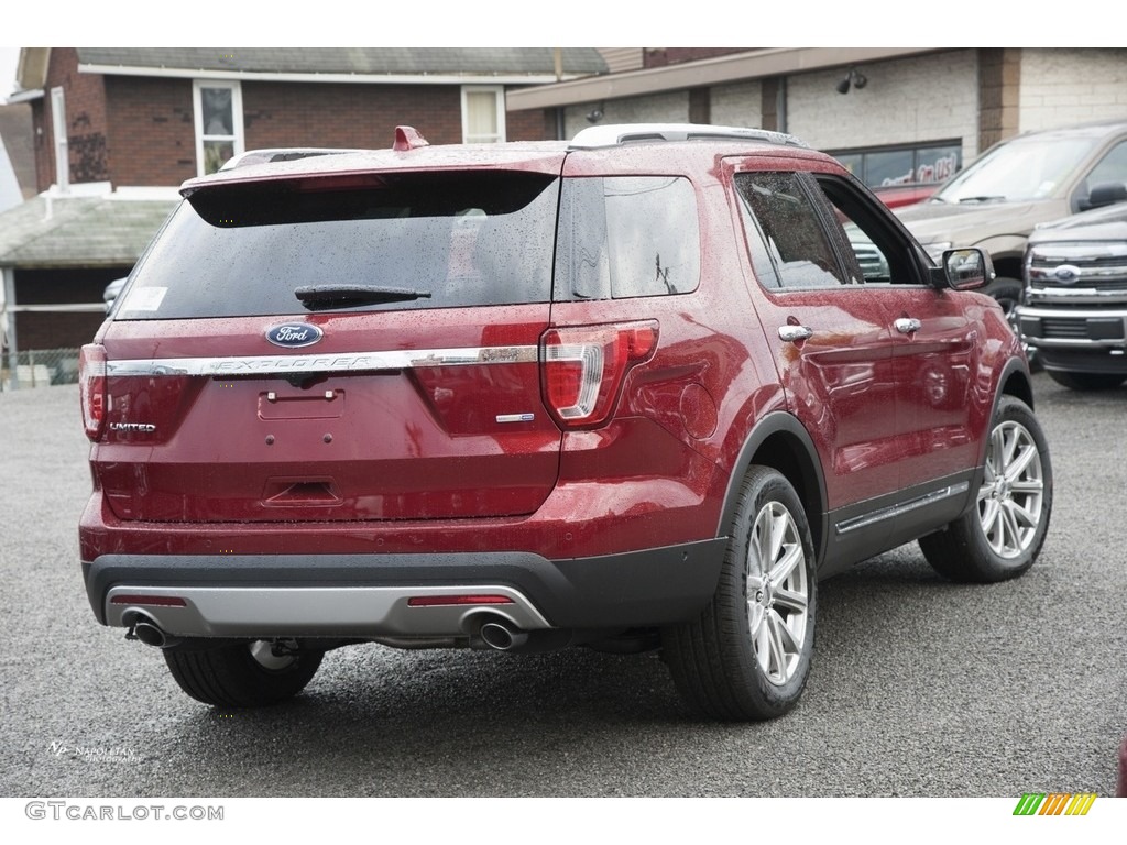 2017 Explorer Limited 4WD - Ruby Red / Ebony Black photo #3