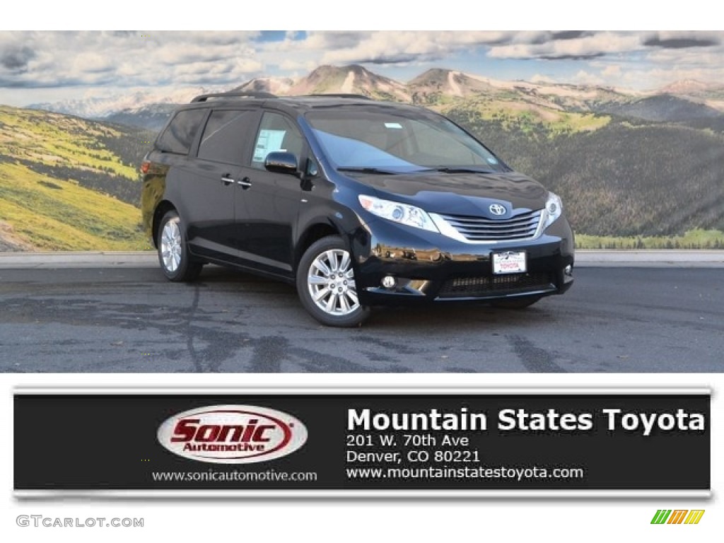 Midnight Black Metallic Toyota Sienna