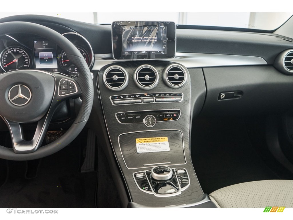 2017 Mercedes-Benz C 300 Sedan Crystal Grey/Black Dashboard Photo #116437450