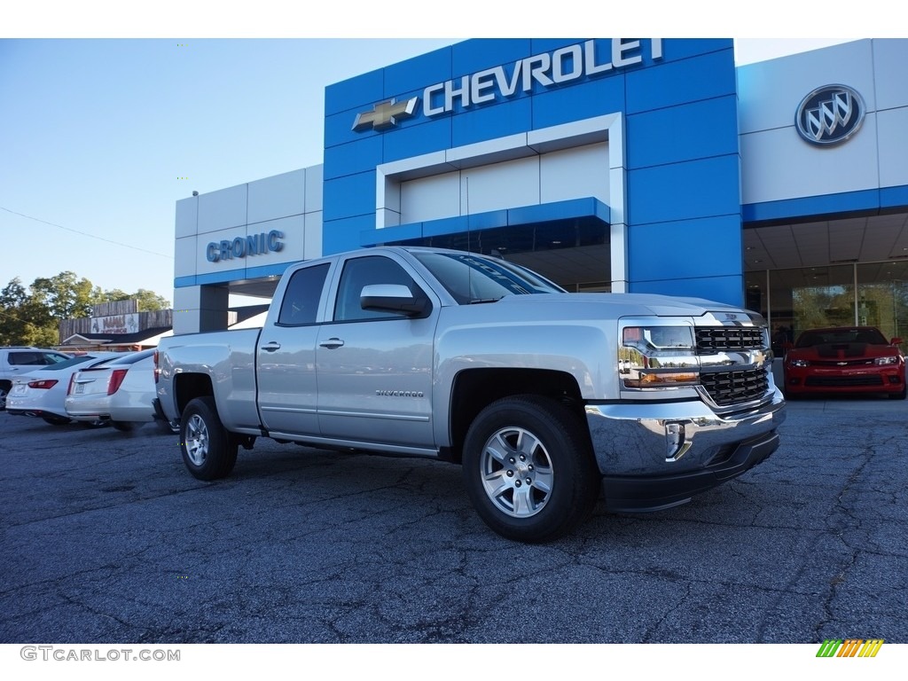 2017 Silverado 1500 LT Double Cab - Silver Ice Metallic / Jet Black photo #1