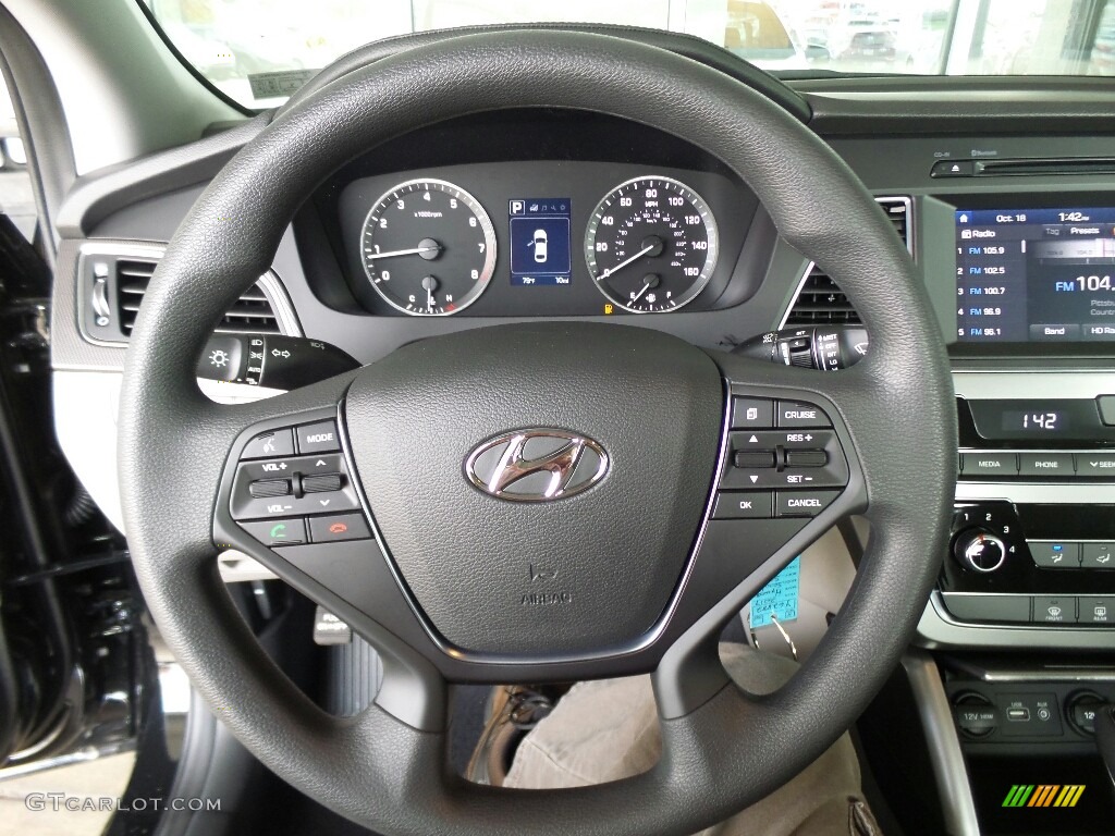 2017 Hyundai Sonata Sport Gray Steering Wheel Photo #116440006