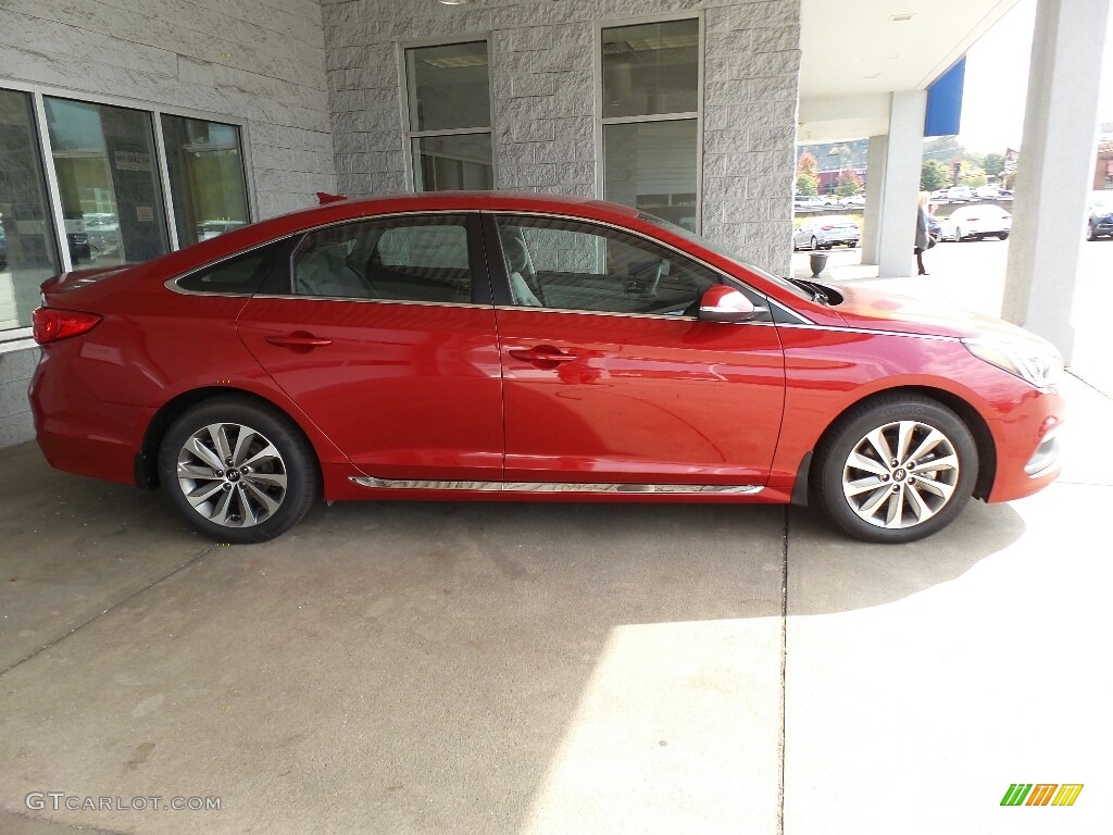 2017 Sonata Sport - Scarlet Red / Gray photo #2