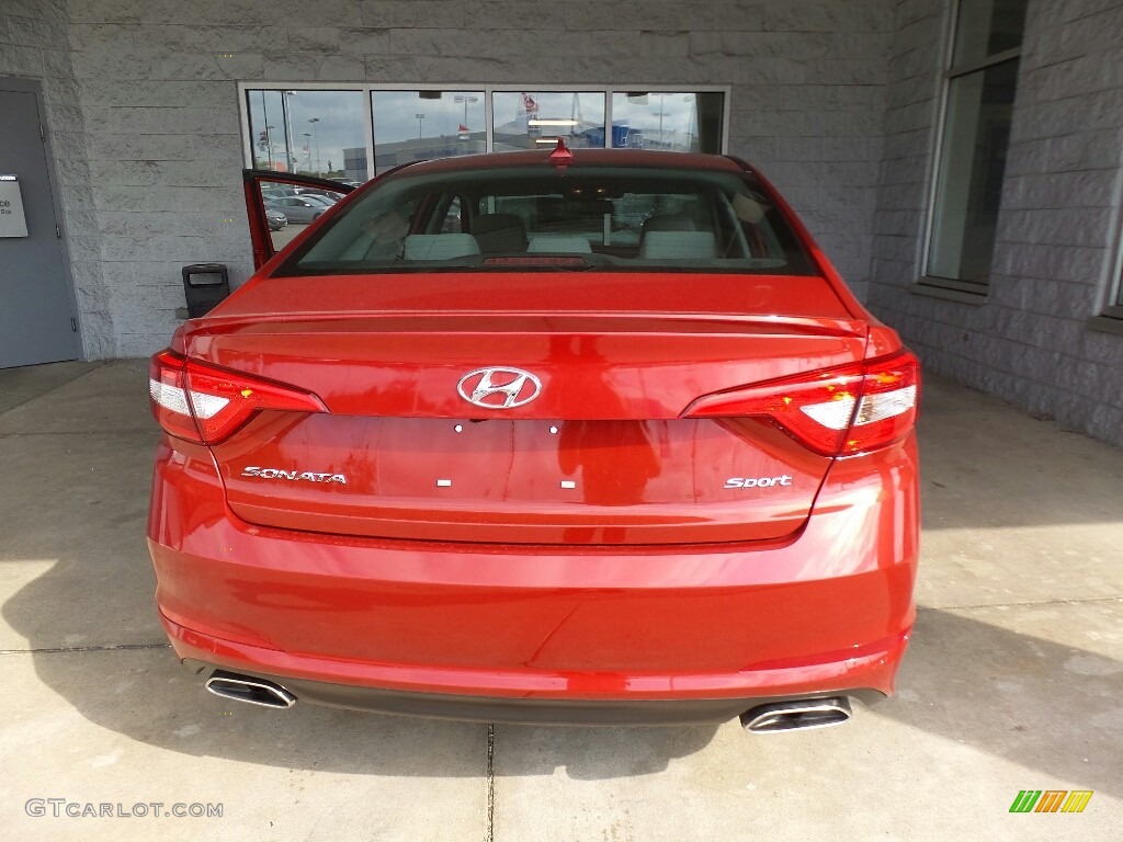 2017 Sonata Sport - Scarlet Red / Gray photo #7