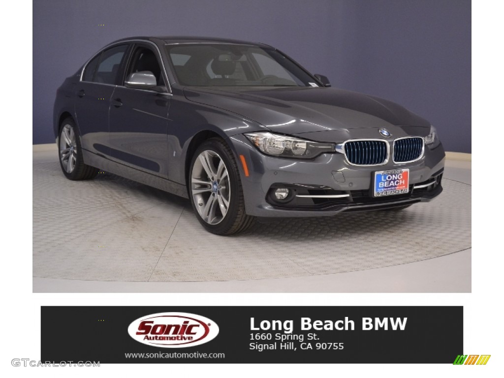 2017 3 Series 330e iPerfomance Sedan - Mineral Grey Metallic / Black photo #1