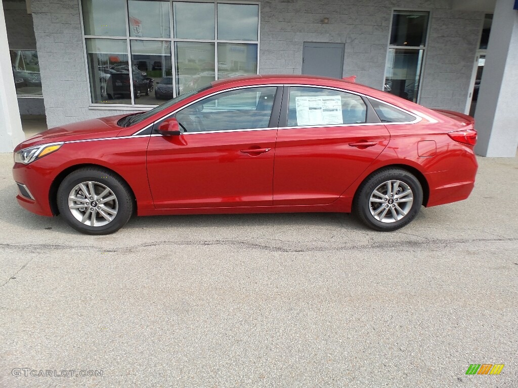 2017 Sonata SE - Scarlet Red / Gray photo #6