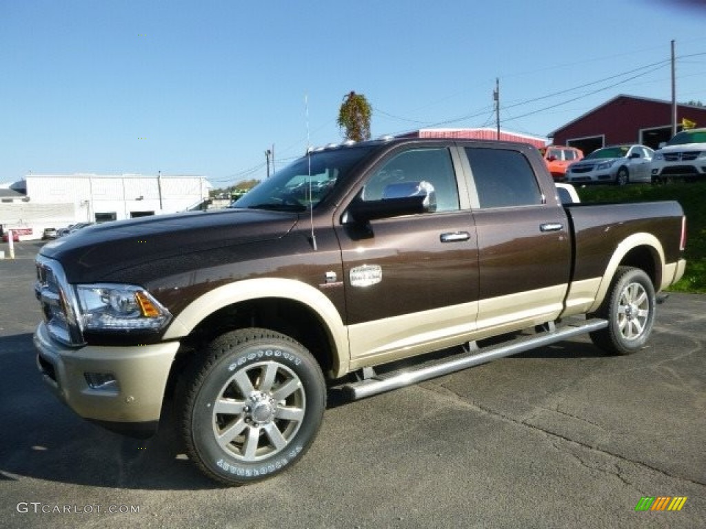 Luxury Brown Pearl 2017 Ram 2500 Laramie Longhorn Crew Cab 4x4 Exterior Photo #116443150
