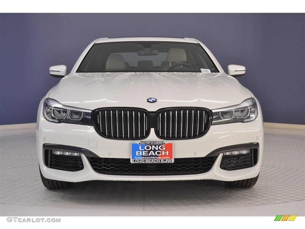 2017 7 Series 740i Sedan - Alpine White / Ivory White/Black photo #2