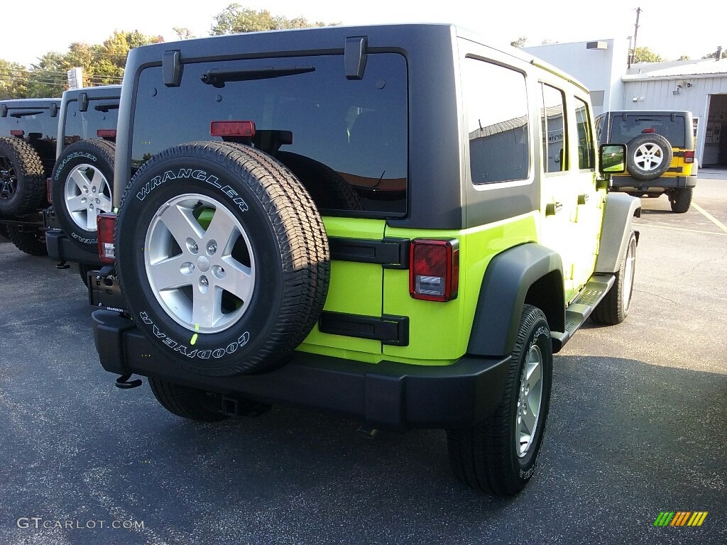 2017 Wrangler Unlimited Sport 4x4 - Hypergreen / Black photo #2