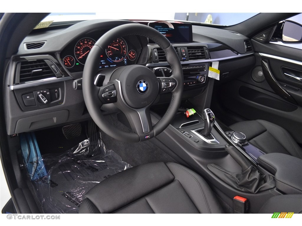 Black Interior 2017 BMW 4 Series 440i Gran Coupe Photo #116444359
