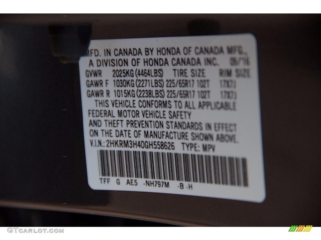 2016 CR-V SE - Modern Steel Metallic / Gray photo #16