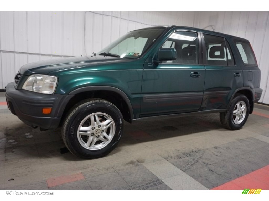 2001 CR-V EX 4WD - Clover Green Pearl / Dark Gray photo #2