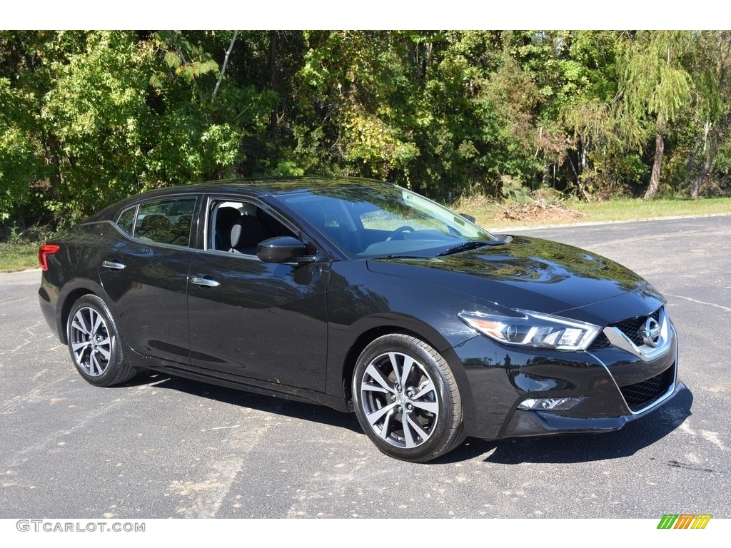 2016 Maxima S - Super Black / Charcoal photo #1