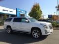 2017 Crystal White Tricoat Cadillac Escalade ESV Premium Luxury 4WD  photo #3