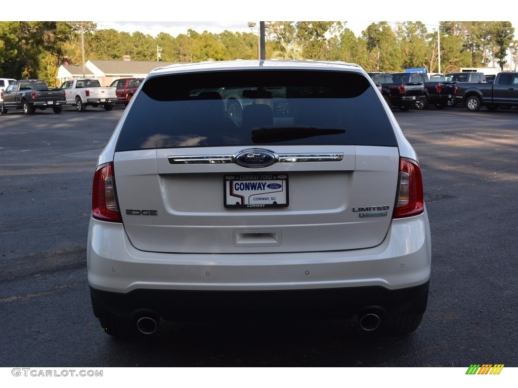 2012 Edge Limited EcoBoost - White Platinum Metallic Tri-Coat / Medium Light Stone photo #4