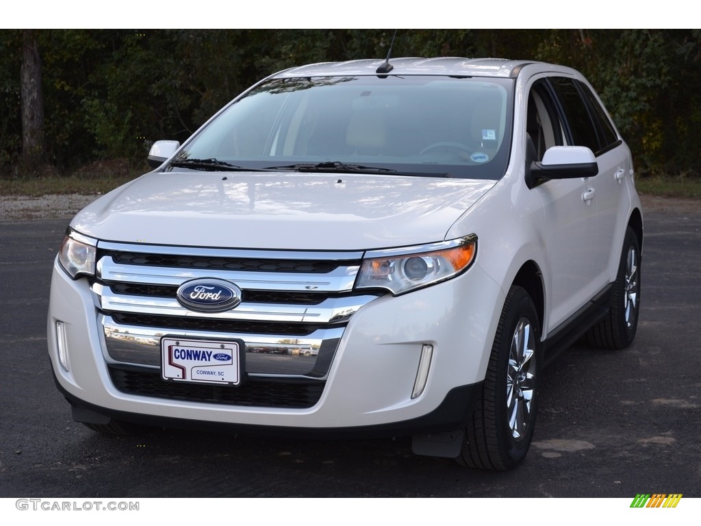 2012 Edge Limited EcoBoost - White Platinum Metallic Tri-Coat / Medium Light Stone photo #11