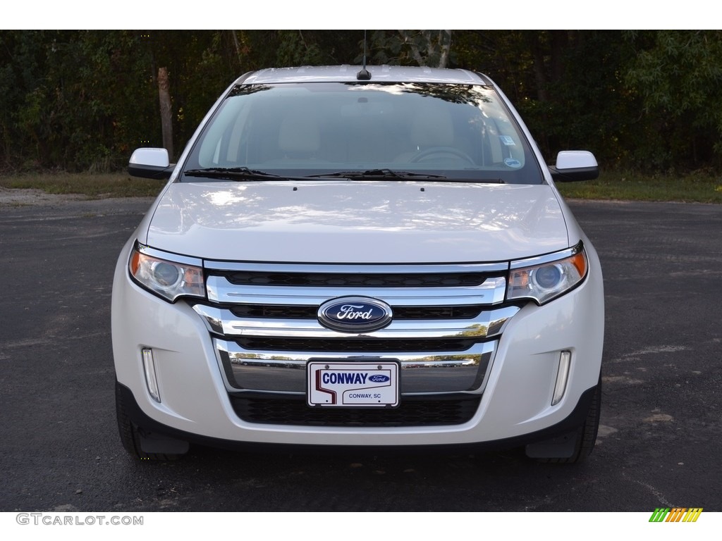 2012 Edge Limited EcoBoost - White Platinum Metallic Tri-Coat / Medium Light Stone photo #12