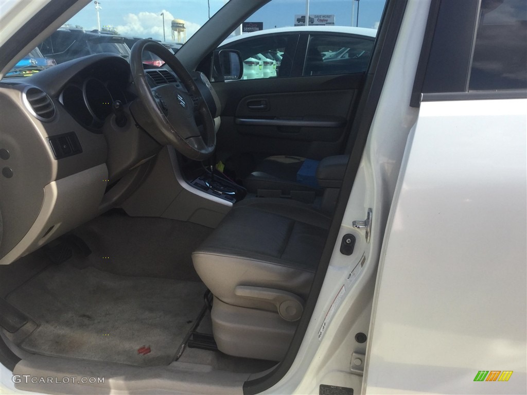 2007 Grand Vitara Luxury 4x4 - White Pearl / Beige photo #7