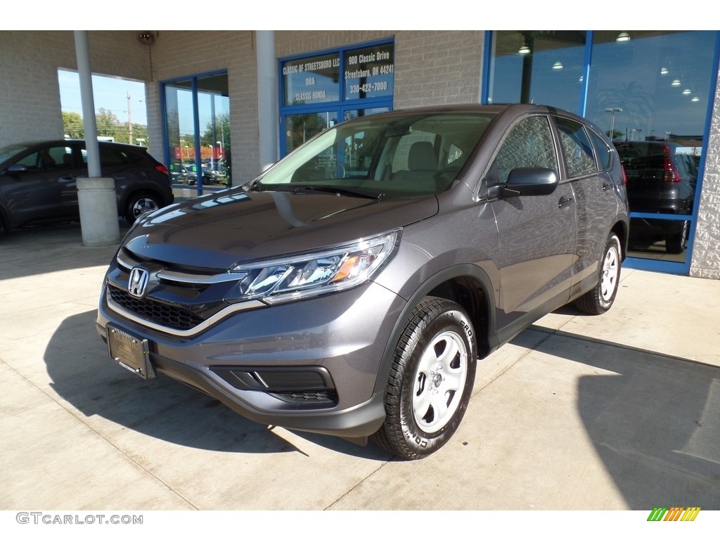 2016 CR-V LX AWD - Modern Steel Metallic / Gray photo #1