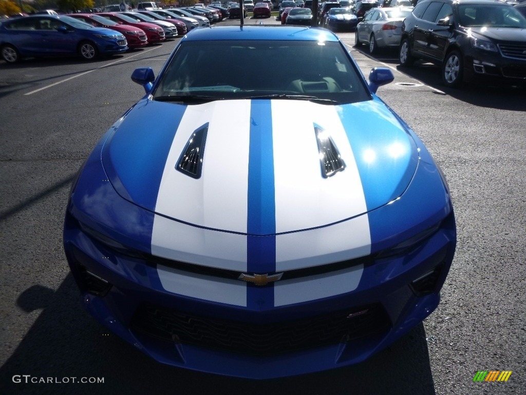 2017 Camaro SS Coupe - Hyper Blue Metallic / 50th Anniversary Jet Black/Dark Gray photo #2