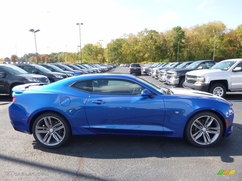 2017 Camaro SS Coupe - Hyper Blue Metallic / 50th Anniversary Jet Black/Dark Gray photo #5