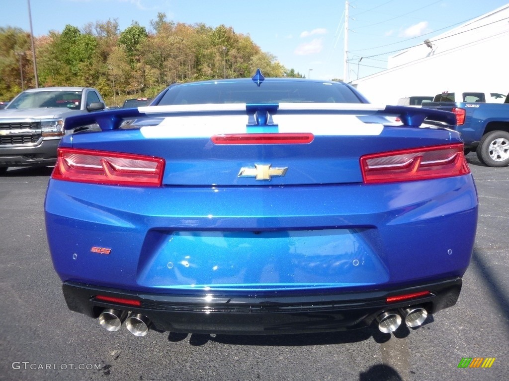 2017 Camaro SS Coupe - Hyper Blue Metallic / 50th Anniversary Jet Black/Dark Gray photo #7